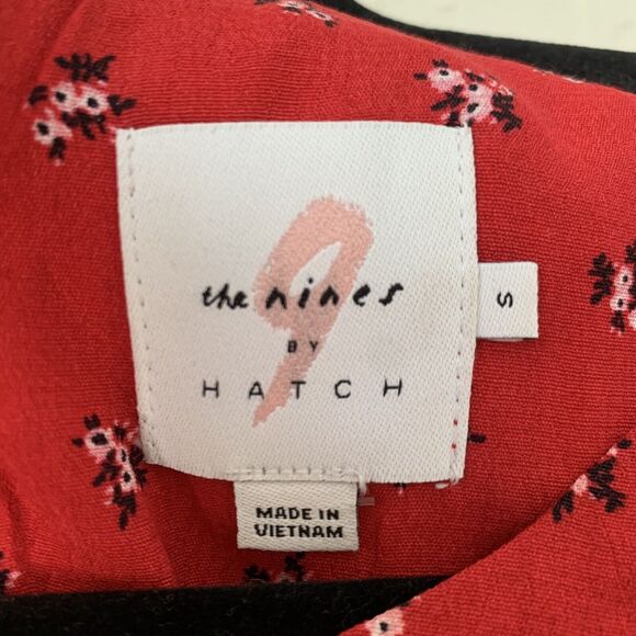 The Nines Hatch Dress Maternity Women S Red Floral Balloon Sleeve Boho Cottage - Picture 3 of 11